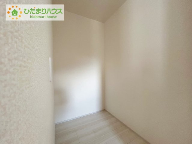 いわき市平下平窪1期　新築戸建　1号棟の収納|キッチンパントリーにはお料理に必要な調味料や保存食品のストックなど、様々なものを収納いただけます！