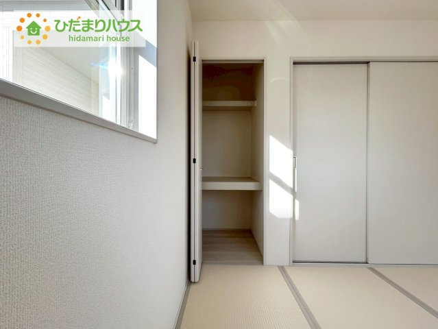 いわき市平下平窪1期　新築戸建　1号棟の収納|和室の収納は横開きクローゼット！物の出し入れも楽々です(^^)