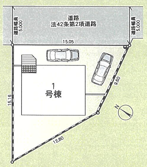 秦野市南矢名第18　新築戸建　全1棟1号棟の区画図