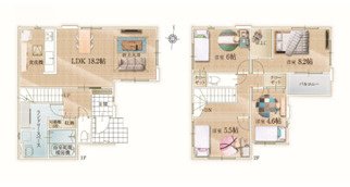 【間取り】 | 習志野市東習志野六丁目　新築分譲住宅２号棟 | 習志野市東習志野６丁目　２号棟　４LDK