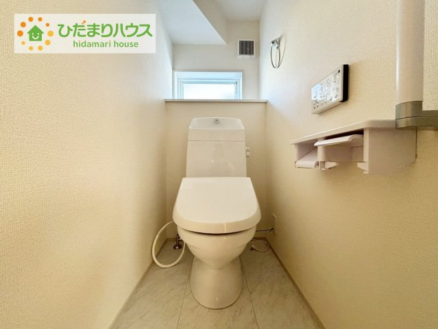 いわき市平下平窪1期　新築戸建　2号棟のトイレ|トイレは1F、2F共に完備！取り合いになることがありませんね(^^)/