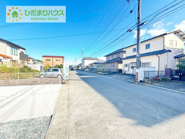 いわき市平下平窪1期　新築戸建　2号棟の前面道路含む現地写真|南向きで日当たり良好(^^♪