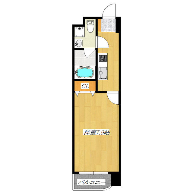 ファインクレスト赤羽の間取り|使いやすい間取りの１Kのお部屋です！