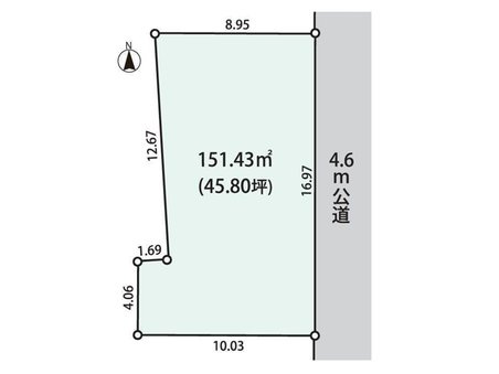 【土地図】 | 海老名市杉久保北１丁目　売地