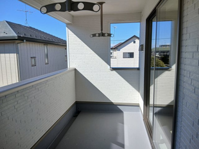 【バルコニー】 | 鴻巣市筑波第５　 | ６号棟現地バルコニー（2026年02月02日）撮影