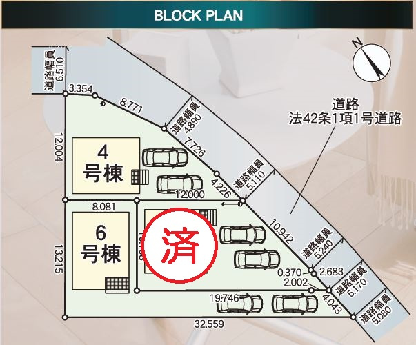鴻巣市筑波第５　の区画図|現地区画図