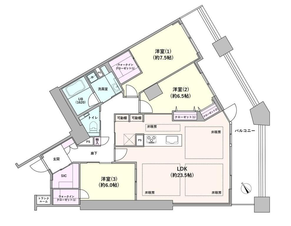 ヨコハマタワーリングスクエア　ザ・イーストの間取り