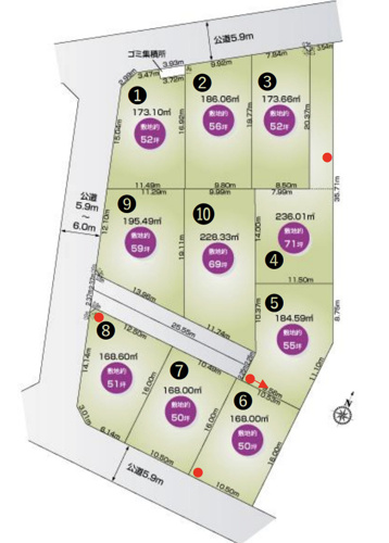 熊谷市久下1丁目　売地　全10区画　8号地の画像