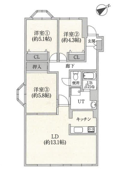 クリオ伏見弐番館の間取り