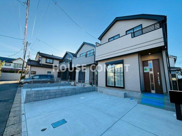 大袋Ⅰ　新築戸建　C号棟の前面道路含む現地写真