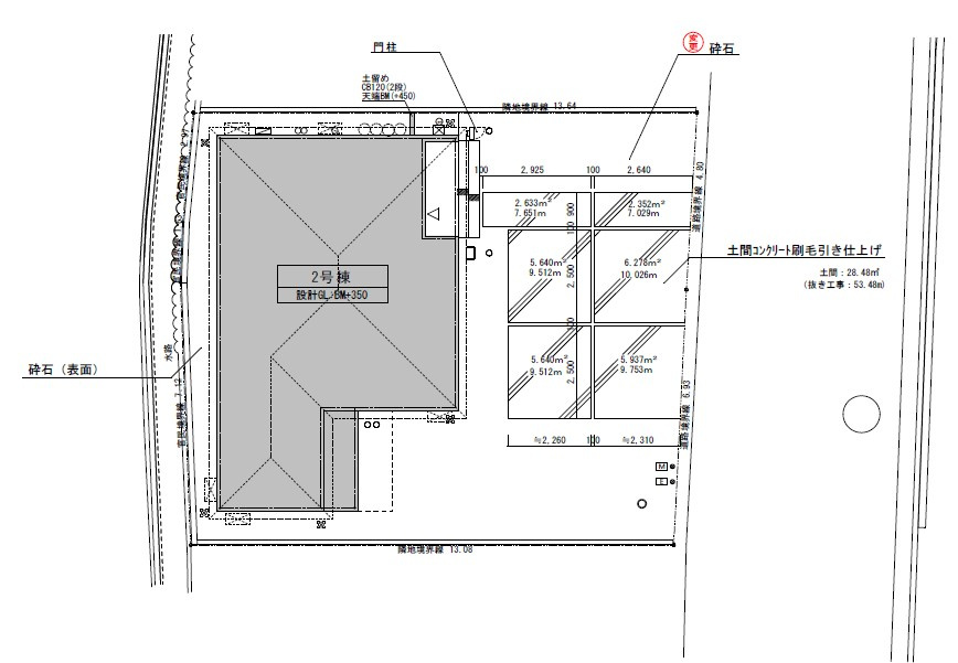 高松市上天神町新築戸建の区画図