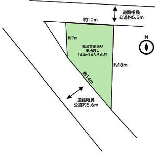 川越市氷川町　建築条件なし売地　西武新宿線『本川越駅』徒歩28分　【川越小学区】の土地図