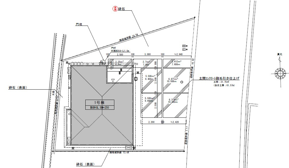 高松市上天神町新築戸建の区画図