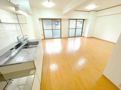 【居間・リビング】 | エクセル中央　２０５ | ※写真は従前契約者さまがご入居前（2023.3.24）撮影分です ☆過去に、3DKから1LDKへリノベーション完了　2020.4施工 依って、現行の間取りは『LDK20.2帖・洋室5.3帖』となります