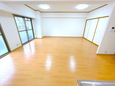 【居間・リビング】 | エクセル中央　２０５ | ※写真は従前契約者さまがご入居前（2023.3.24）撮影分です ☆過去に、3DKから1LDKへリノベーション完了　2020.4施工 依って、現行の間取りは『LDK20.2帖・洋室5.3帖』となります