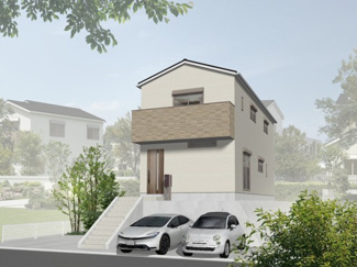 【外観パース】 | 寝屋川市国松町P3　売地(条件付き) | １号地・２号地