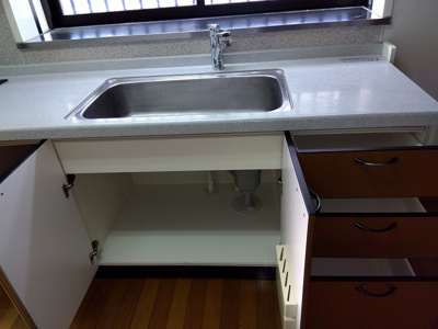 【収納】 | 諏訪市中洲 中古住宅⑰ | キッチン 流し下収納