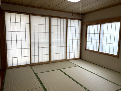 【和室】 | 諏訪市中洲 中古住宅⑰ | 1階 和室8帖