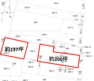 【区画図】 | 長井市本町二丁目　土地