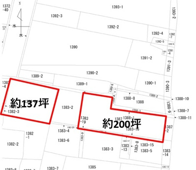 【区画図】 | 長井市本町二丁目　土地