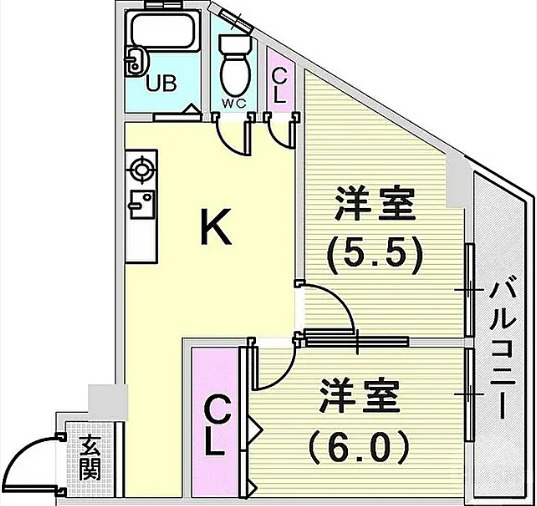 三葉ハイツの間取り