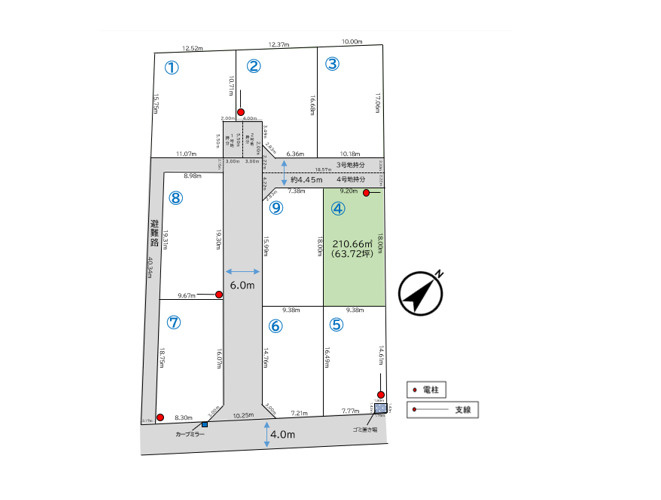【区画図】鴻巣市松原3丁目（9区画）