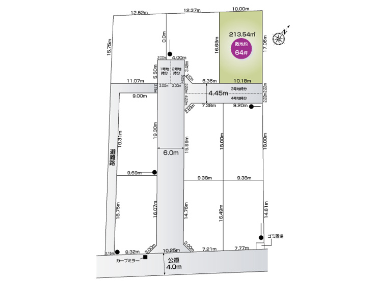 【区画図】鴻巣市松原3丁目（9区画）