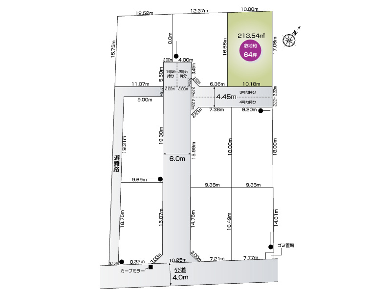 【区画図】鴻巣市松原3丁目（9区画）