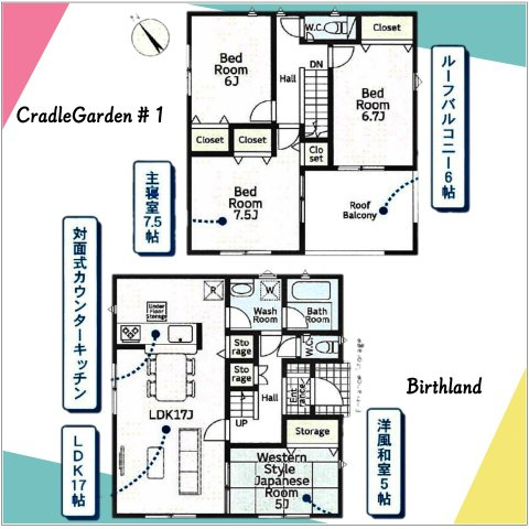 新築戸建・新築建売　桐生市相生町第17　相生小・相生中