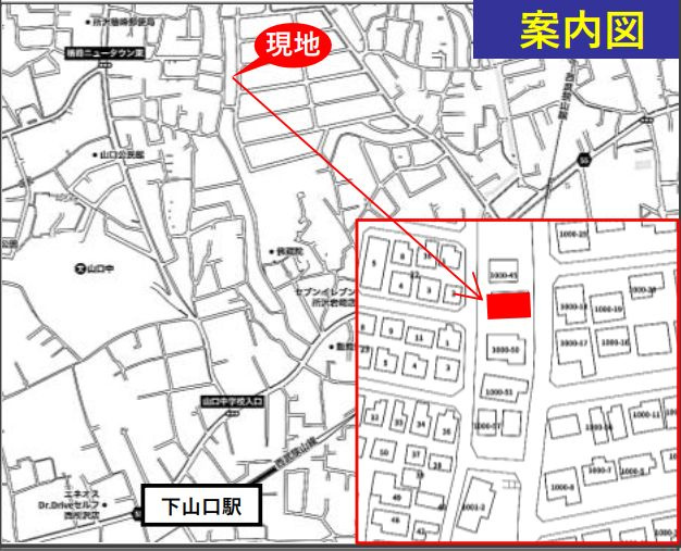 所沢市山口　新築戸建　全１棟の地図