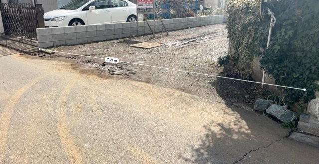 敷地面積122.6坪　売地　川越市大塚2丁目の前面道路含む現地写真|北西側約4ｍ公道、約7ｍと接道幅が広くお車の出し入れもラクラクです♪