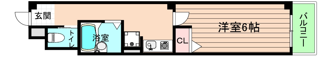 大阪市城東区今福西１丁目の賃貸マンションの間取り