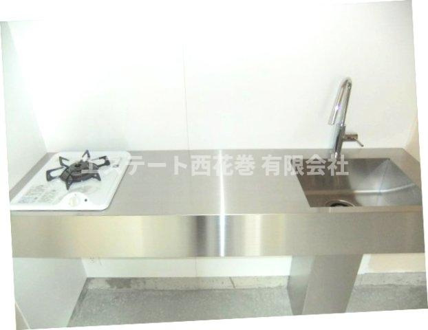 Nagaya花巻のキッチン|シンプルなキッチンになります。