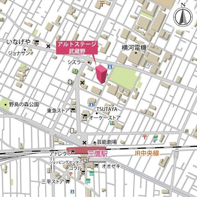 アルトステージ武蔵野の地図