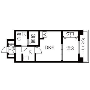 セレニテオズ北巽の間取り