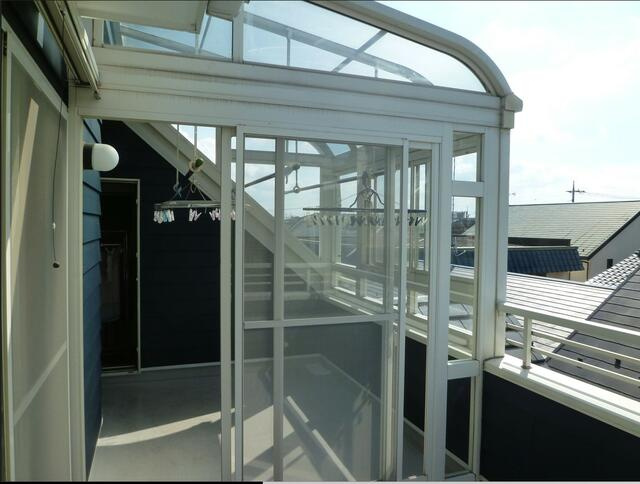 宇都宮市兵庫塚１丁目　4ＳＬＤＫ　中古住宅のその他|サンルーム外側から