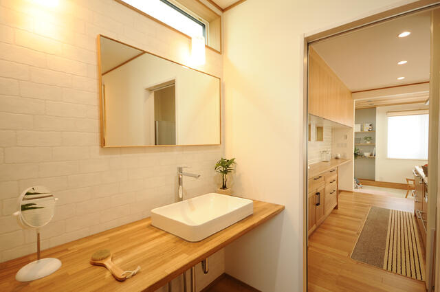 宇都宮市野沢町　2ＬＤＫ　中古住宅の独立洗面台