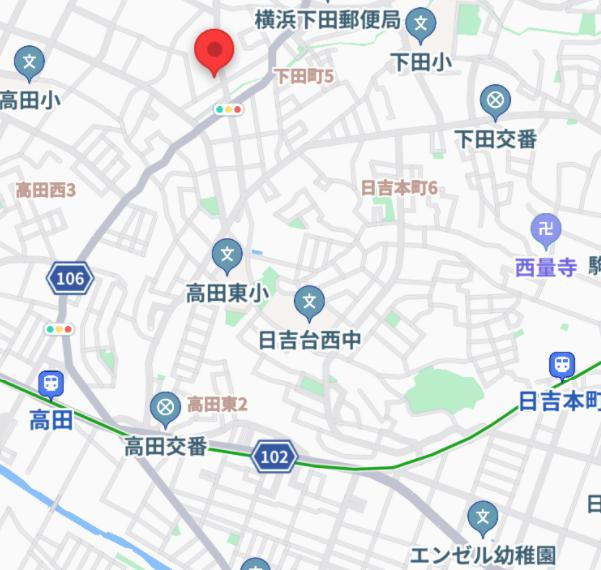 ハイムレトア高田町の地図