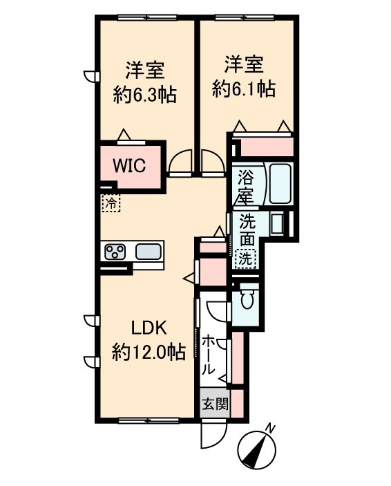 ハイムレトア高田町のエントランス