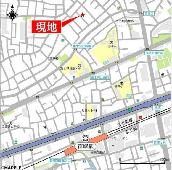 サニーハイツ笹塚の地図