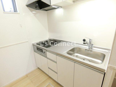 【キッチン】 | フィオーレ８ | ２口ガスコンロのシステムキッチン。