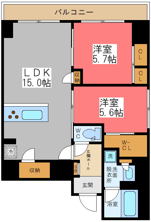 ケルスコート笹塚の間取り