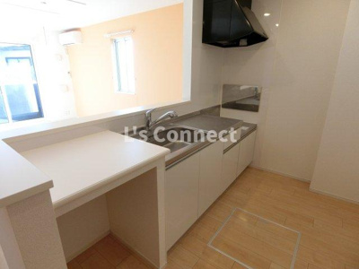 【キッチン】 | ブレスサイドヒルズＧ | ２口ガスコンロ設置可能なカウンターキッチン。