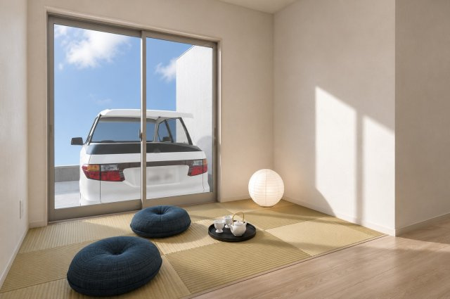 寺本5丁目　建築条件付土地　Aプランの完成予想図|―LDK18.5帖パース― 新築参考プラン/建物面積106.92ｍ2、建物価格1949万円