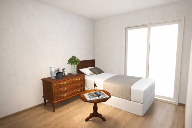 松川町Ⅱ　建築条件付土地の完成予想図|【納戸6帖/イメージパース】