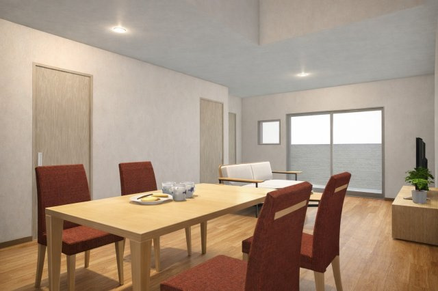 松川町Ⅱ　建築条件付土地の完成予想図