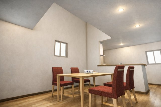 松川町Ⅱ　建築条件付土地の完成予想図|【LDK20帖/イメージパース】