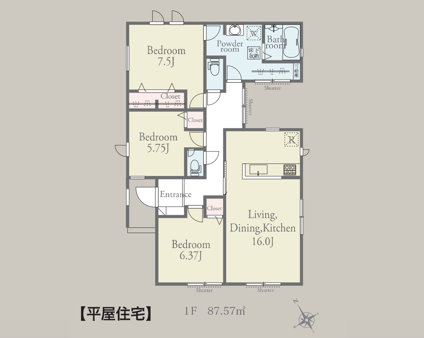 【新築住宅】東松山市石橋 第1期 全4棟の間取り