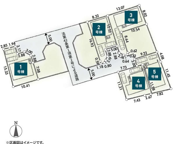 愛川町中津新築戸建て　第4-3号棟の区画図|区画図「愛川町中津新築戸建て」