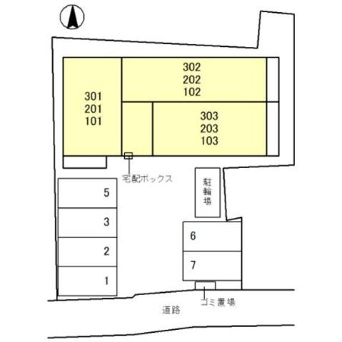 プラムルージュの駐車場
